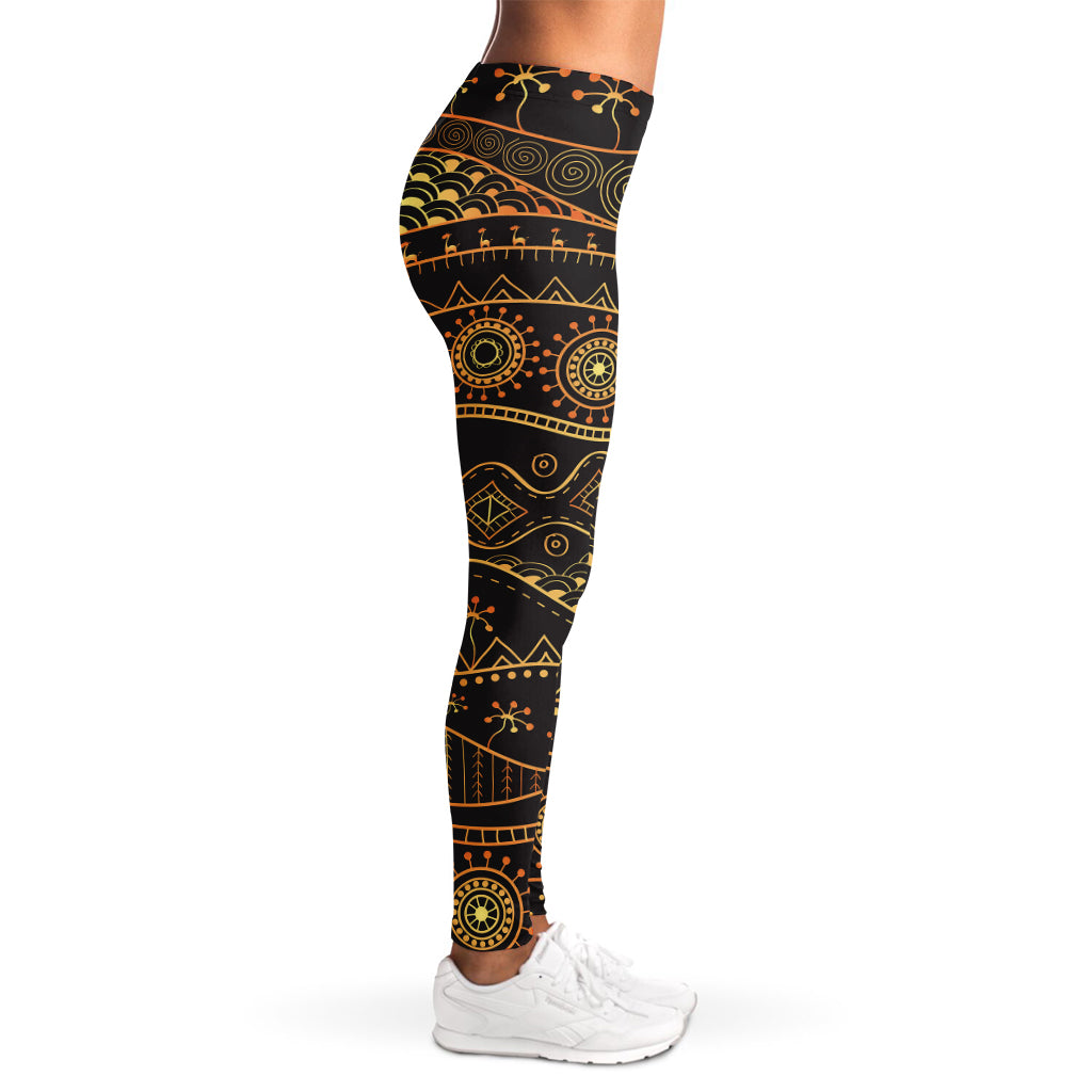 Tribal Ethnic African Pattern Print Women's Leggings
