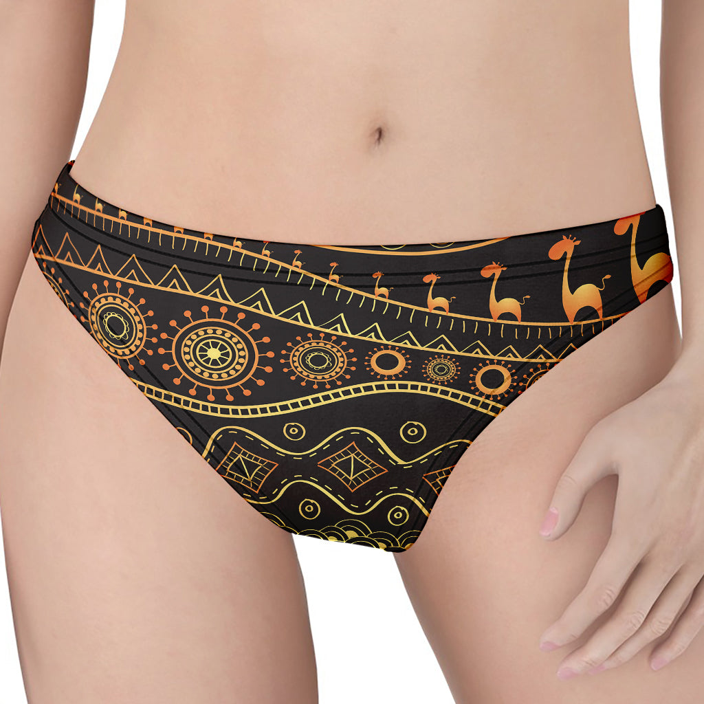 Tribal Ethnic African Pattern Print Women's Thong