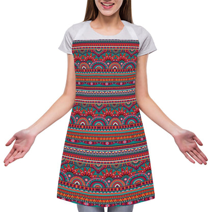 Tribal Ethnic Pattern Print Adjustable Apron