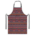 Tribal Ethnic Pattern Print Bib Apron With Pocket