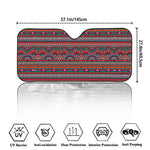 Tribal Ethnic Pattern Print Car Windshield Sun Shade