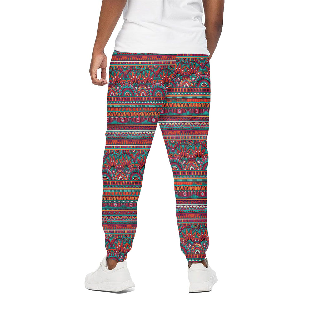Tribal Ethnic Pattern Print Cotton Pants
