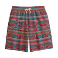 Tribal Ethnic Pattern Print Cotton Shorts