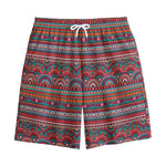 Tribal Ethnic Pattern Print Cotton Shorts