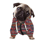 Tribal Ethnic Pattern Print Dog Zip Up Hoodie