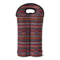 Tribal Ethnic Pattern Print Double Neoprene Wine Tote
