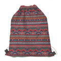 Tribal Ethnic Pattern Print Drawstring Bag