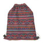 Tribal Ethnic Pattern Print Drawstring Bag