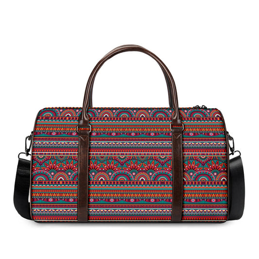 Tribal Ethnic Pattern Print Duffle Bag