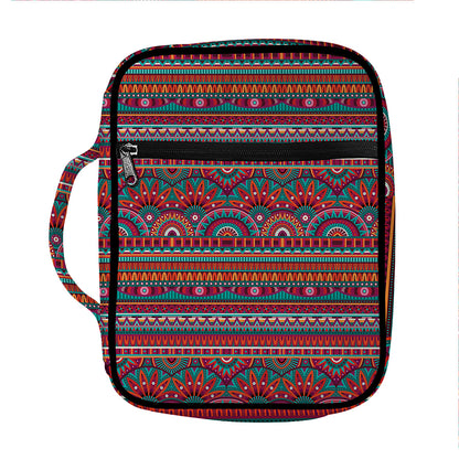 Tribal Ethnic Pattern Print Front Pocket Bible Bag