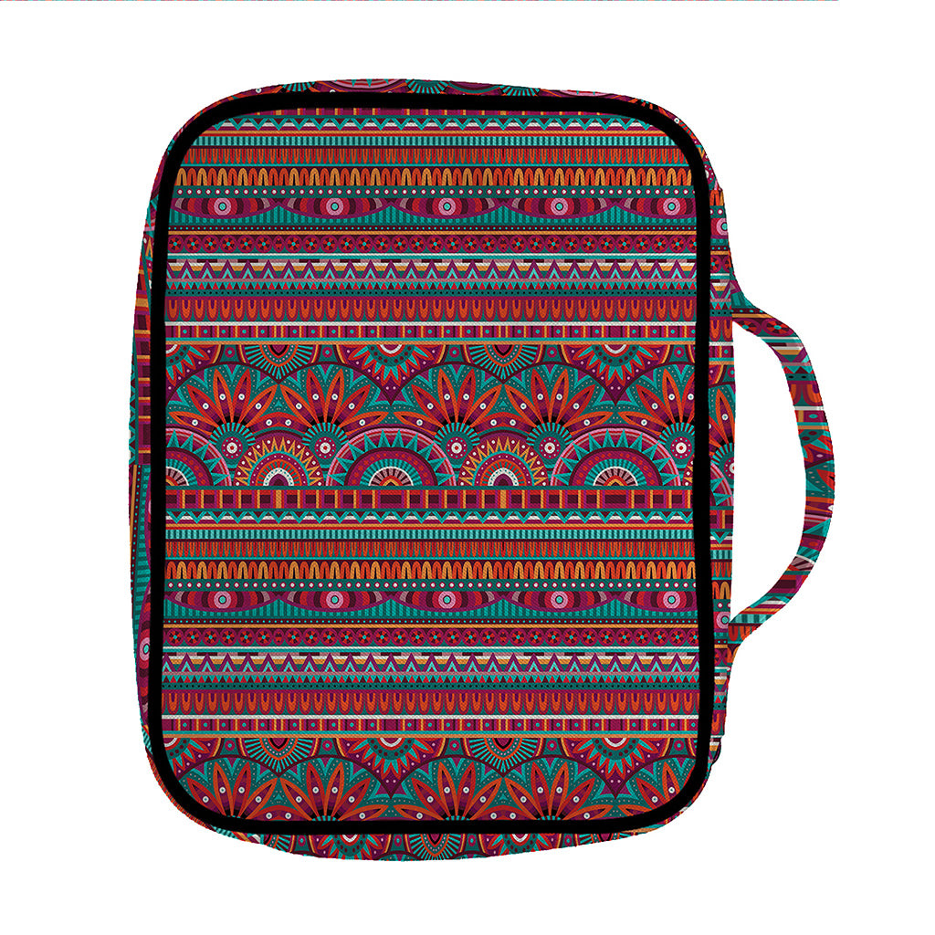 Tribal Ethnic Pattern Print Front Pocket Bible Bag