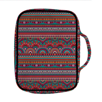 Tribal Ethnic Pattern Print Front Pocket Bible Bag