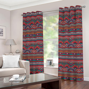 Tribal Ethnic Pattern Print Grommet Curtains