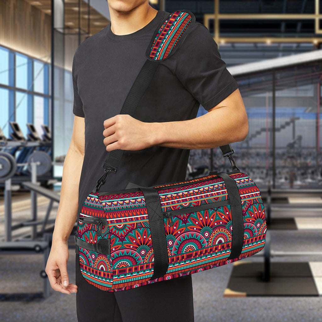 Tribal Ethnic Pattern Print Gym Bag