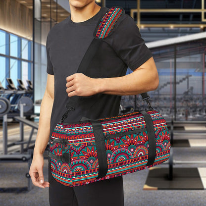 Tribal Ethnic Pattern Print Gym Bag