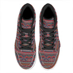 Tribal Ethnic Pattern Print High Top Leather Sneakers