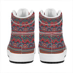 Tribal Ethnic Pattern Print High Top Leather Sneakers