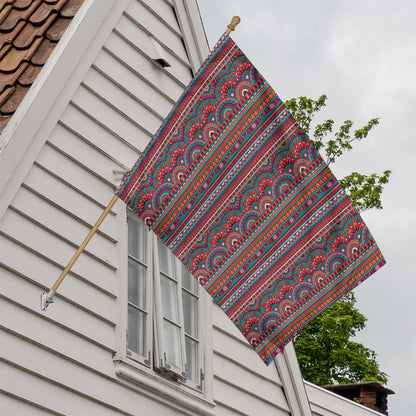 Tribal Ethnic Pattern Print House Flag