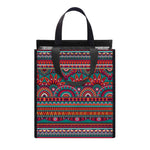 Tribal Ethnic Pattern Print Insulated Lunch Tote