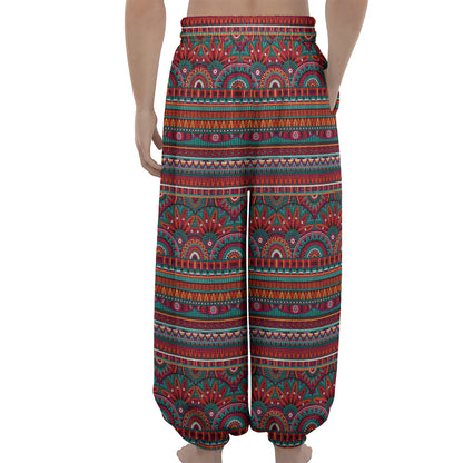 Tribal Ethnic Pattern Print Lantern Pants