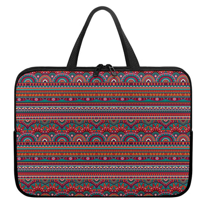 Tribal Ethnic Pattern Print Laptop Sleeve With Handle