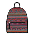 Tribal Ethnic Pattern Print Leather Backpack