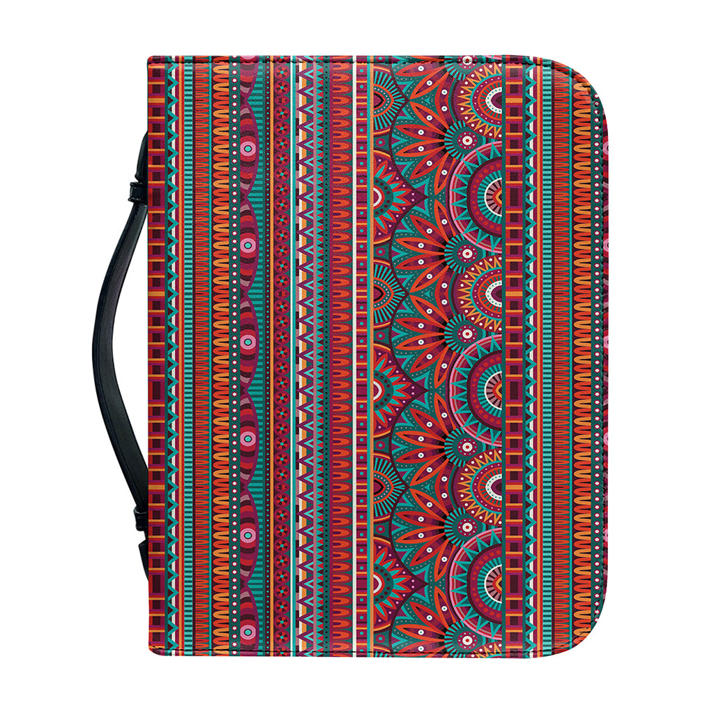 Tribal Ethnic Pattern Print Leather Bible Cover