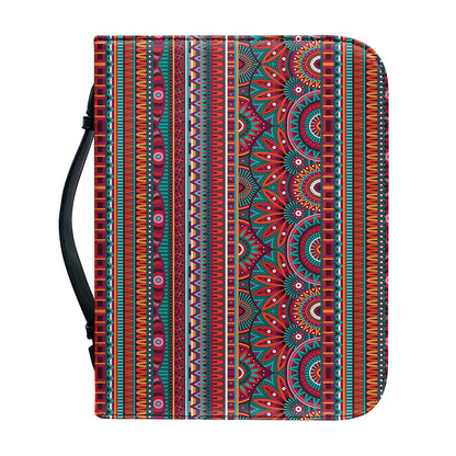 Tribal Ethnic Pattern Print Leather Bible Cover