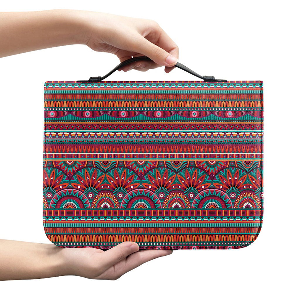 Tribal Ethnic Pattern Print Leather Bible Cover