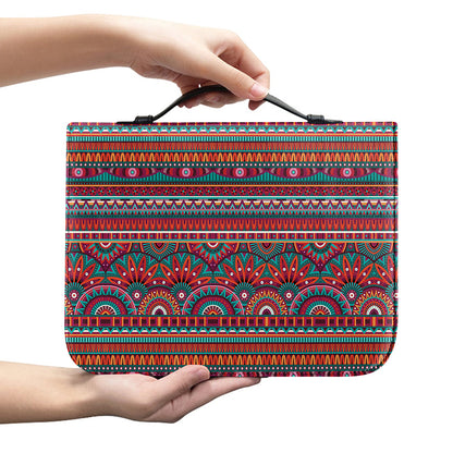 Tribal Ethnic Pattern Print Leather Bible Cover