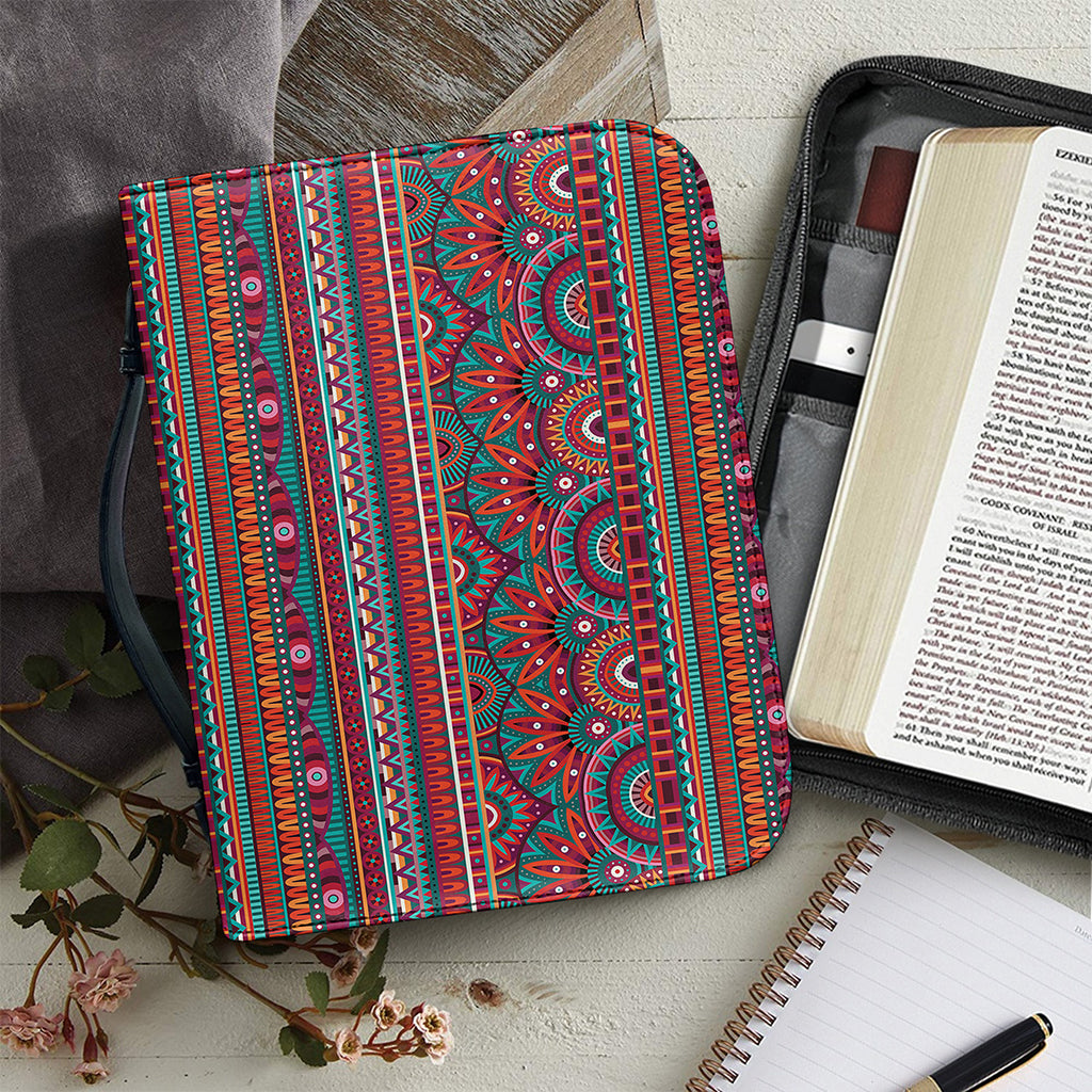 Tribal Ethnic Pattern Print Leather Bible Cover