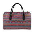 Tribal Ethnic Pattern Print Leather Duffel Bag