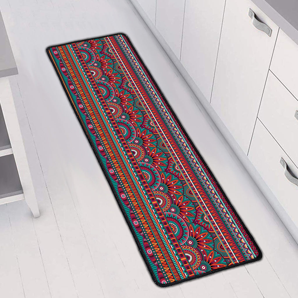 Tribal Ethnic Pattern Print Long Kitchen Mat