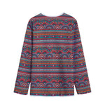 Tribal Ethnic Pattern Print Long Sleeve Short Coat