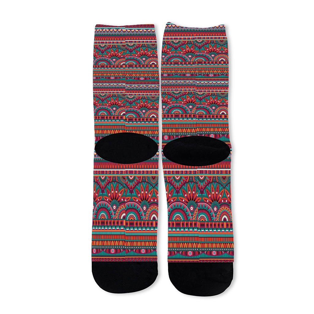 Tribal Ethnic Pattern Print Long Socks