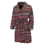 Tribal Ethnic Pattern Print Men's Bathrobe