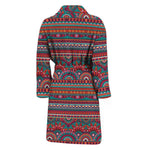 Tribal Ethnic Pattern Print Men's Bathrobe