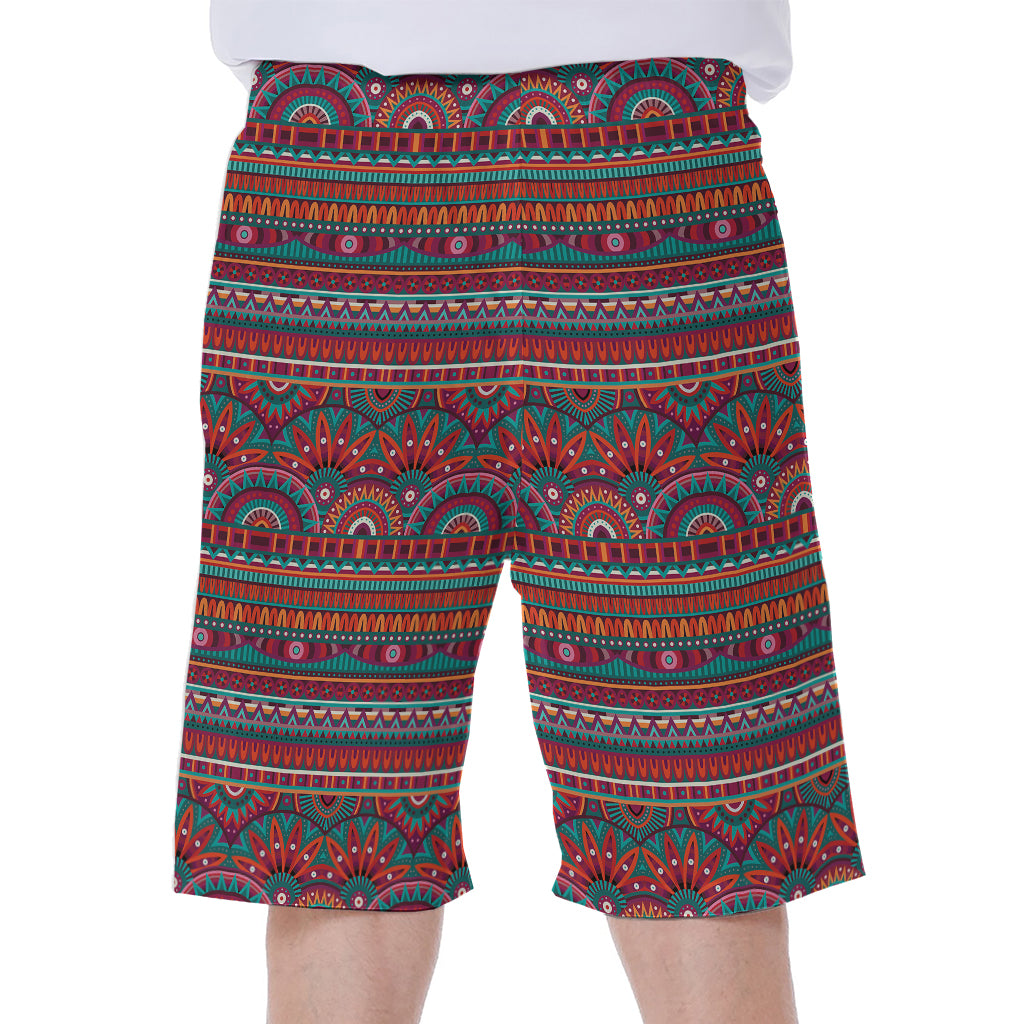 Tribal Ethnic Pattern Print Men's Beach Shorts