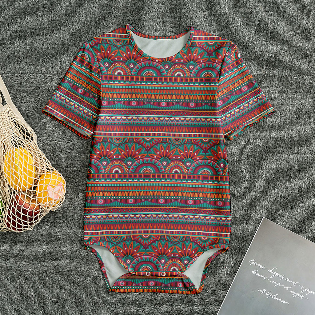Tribal Ethnic Pattern Print Men's Bodysuit