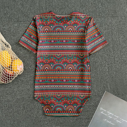 Tribal Ethnic Pattern Print Men's Bodysuit