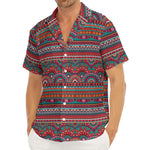 Tribal Ethnic Pattern Print Men's Deep V-Neck Shirt