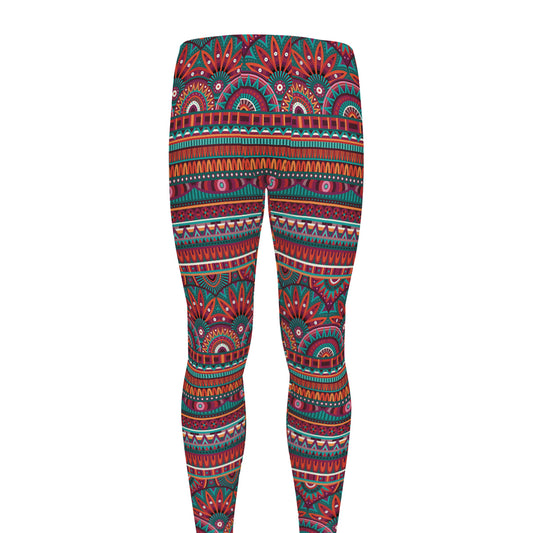 Tribal Ethnic Pattern Print Men's leggings