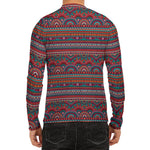 Tribal Ethnic Pattern Print Men's Long Sleeve Rash Guard