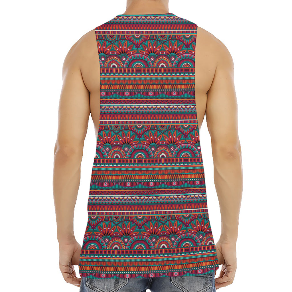 Tribal Ethnic Pattern Print Men's Muscle Tank Top
