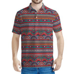 Tribal Ethnic Pattern Print Men's Polo Shirt