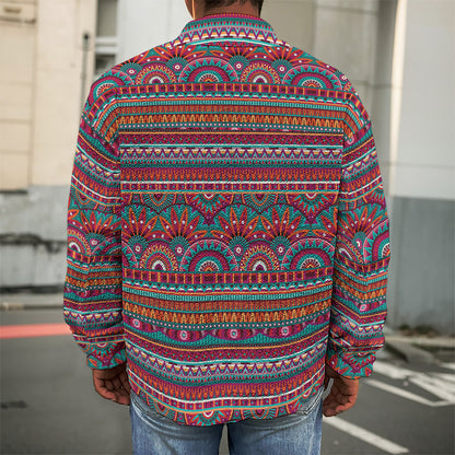 Tribal Ethnic Pattern Print Men's Shirt Jacket