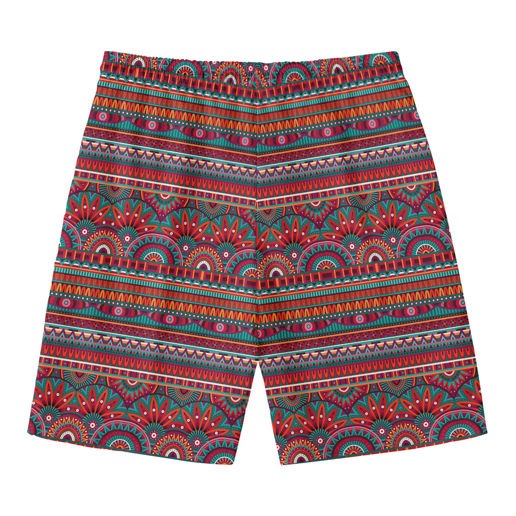 Tribal Ethnic Pattern Print Men's Swim Trunks