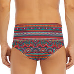 Tribal Ethnic Pattern Print Men's Triangle Swim Briefs