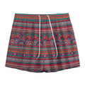 Tribal Ethnic Pattern Print Mesh Shorts