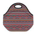 Tribal Ethnic Pattern Print Neoprene Lunch Bag
